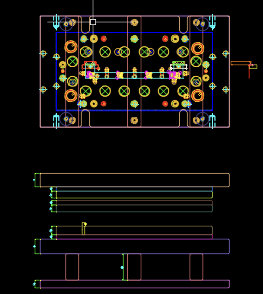 不锈钢铰链支架打孔短边折弯冲压模具图缩略图